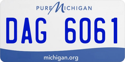 MI license plate DAG6061