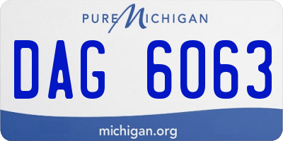 MI license plate DAG6063