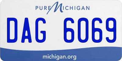MI license plate DAG6069