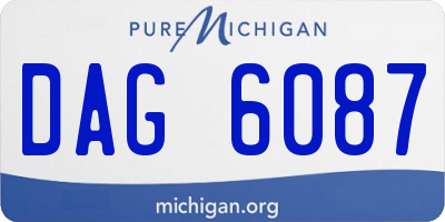MI license plate DAG6087