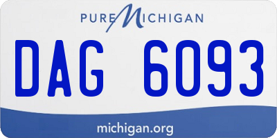 MI license plate DAG6093