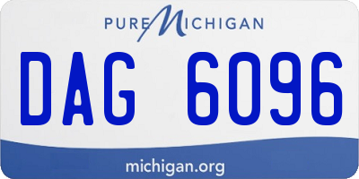 MI license plate DAG6096