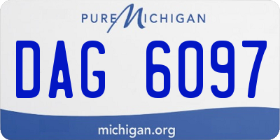 MI license plate DAG6097