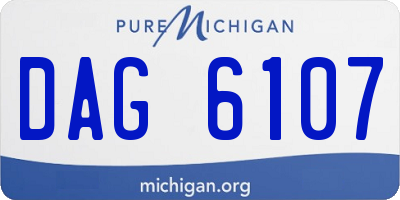 MI license plate DAG6107