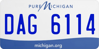 MI license plate DAG6114