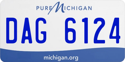 MI license plate DAG6124