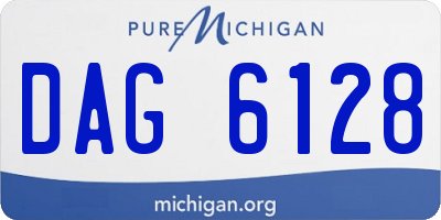 MI license plate DAG6128