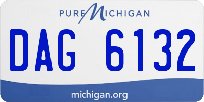 MI license plate DAG6132