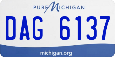 MI license plate DAG6137