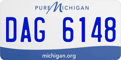 MI license plate DAG6148