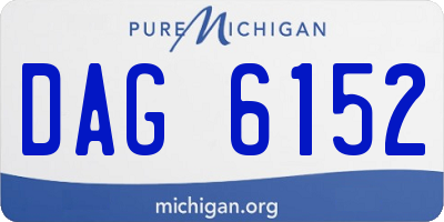 MI license plate DAG6152