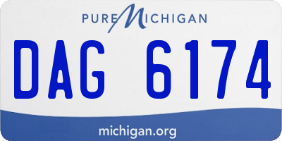 MI license plate DAG6174
