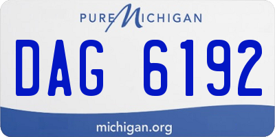 MI license plate DAG6192