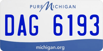MI license plate DAG6193