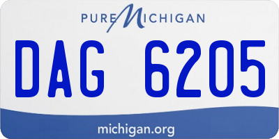 MI license plate DAG6205