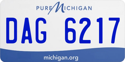 MI license plate DAG6217