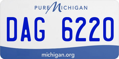 MI license plate DAG6220