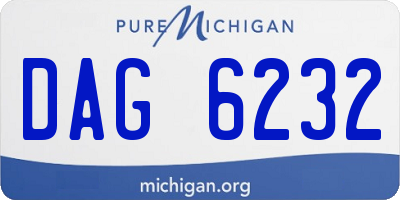 MI license plate DAG6232