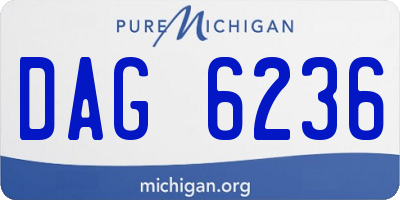 MI license plate DAG6236