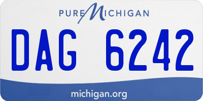 MI license plate DAG6242