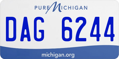 MI license plate DAG6244