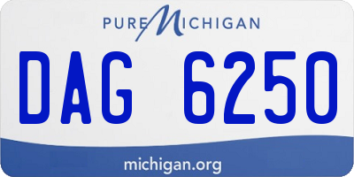 MI license plate DAG6250