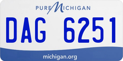 MI license plate DAG6251