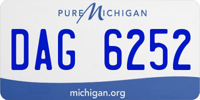 MI license plate DAG6252