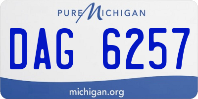 MI license plate DAG6257