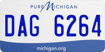 MI license plate DAG6264