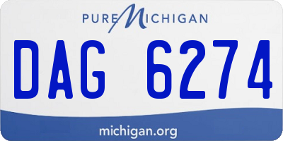 MI license plate DAG6274