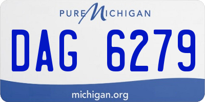 MI license plate DAG6279