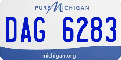 MI license plate DAG6283