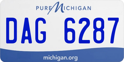 MI license plate DAG6287