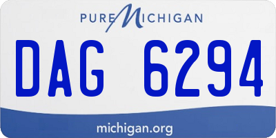 MI license plate DAG6294