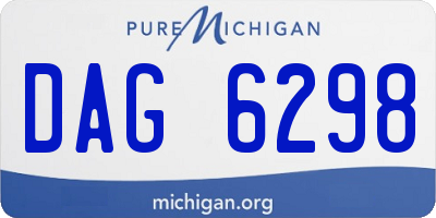 MI license plate DAG6298