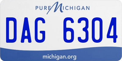 MI license plate DAG6304
