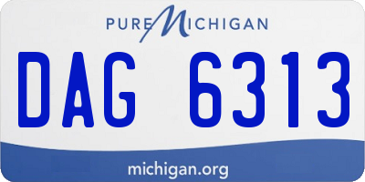 MI license plate DAG6313