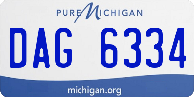 MI license plate DAG6334