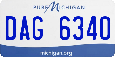 MI license plate DAG6340