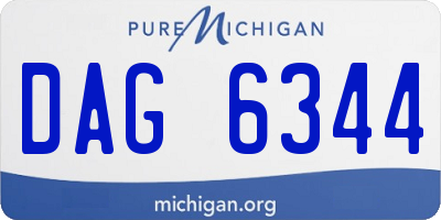 MI license plate DAG6344