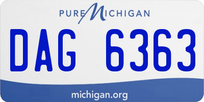 MI license plate DAG6363