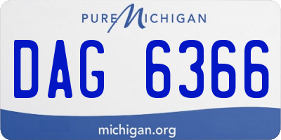 MI license plate DAG6366