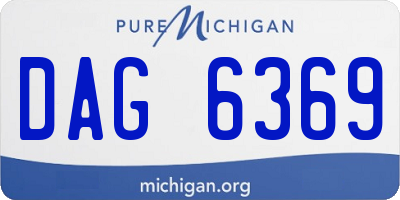 MI license plate DAG6369
