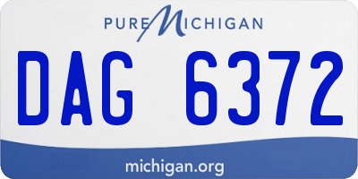 MI license plate DAG6372