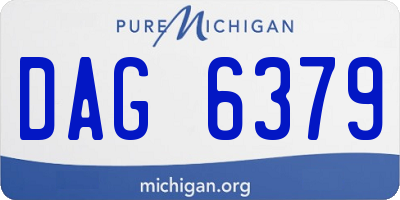 MI license plate DAG6379