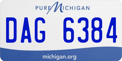 MI license plate DAG6384