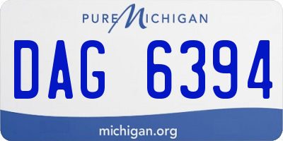 MI license plate DAG6394