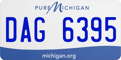 MI license plate DAG6395