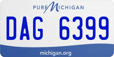 MI license plate DAG6399